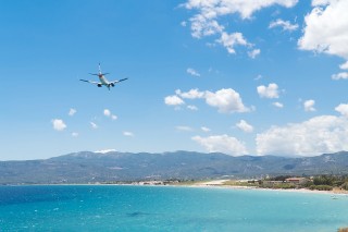 Airplane landing Spain
