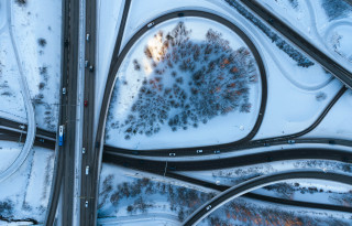 Ilmakuvaa maantiestä